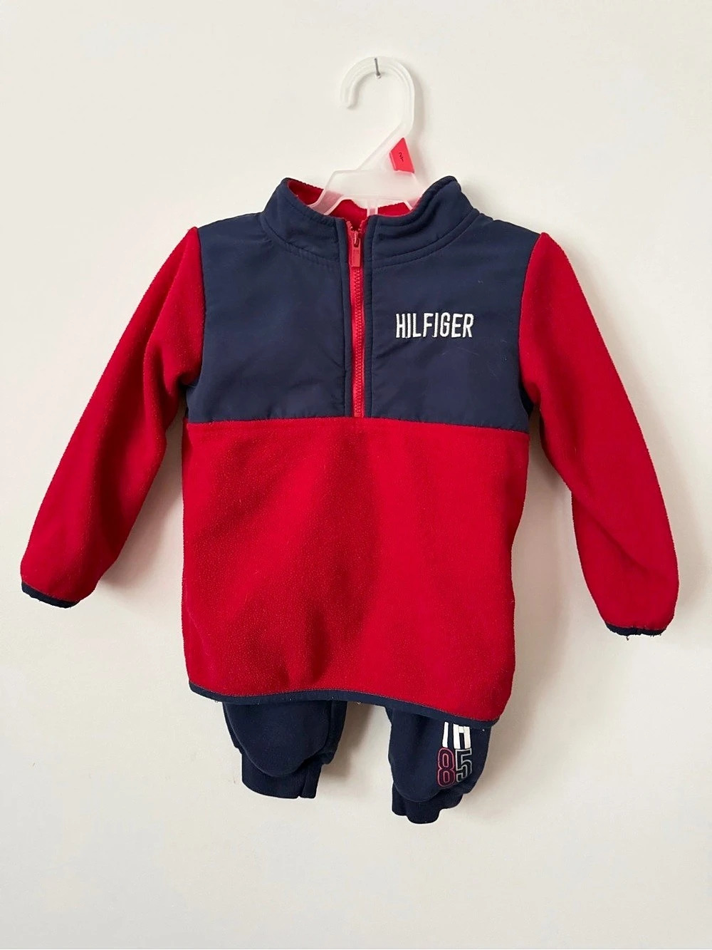 Tommy Hilfiger Kids Red & Blue Matching Set Like New 24month